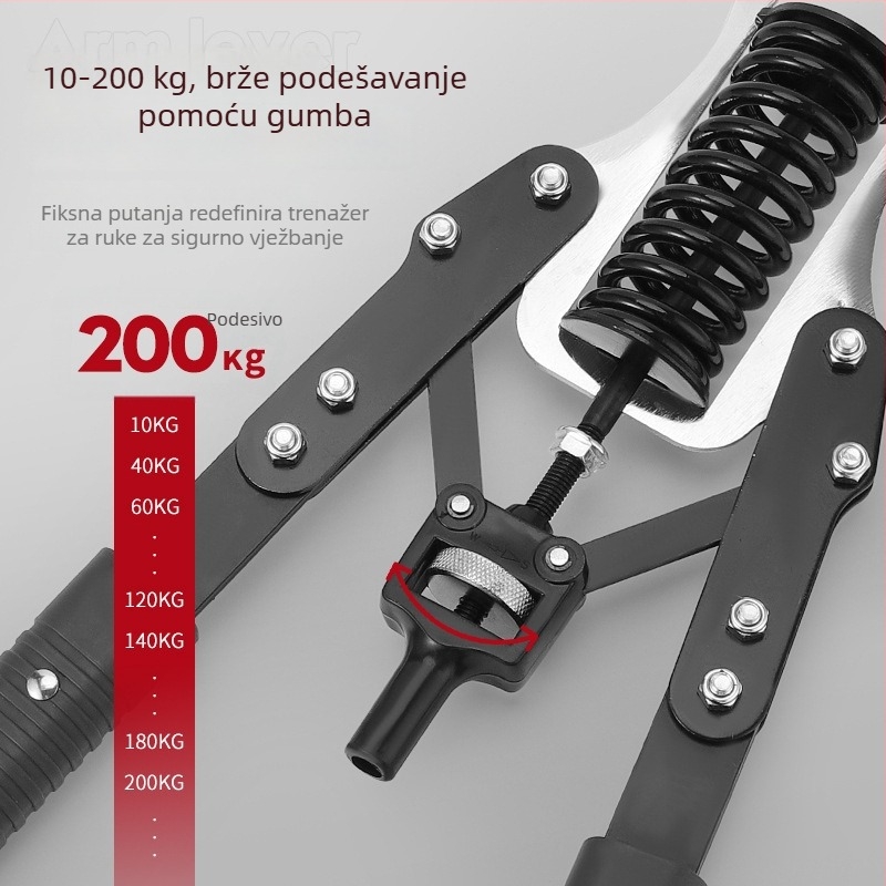 Prilagodljivi trening snage ruke 10-200 kg za kućnu upotrebu, hidraulična šipka za vježbanje prsa i ruke
