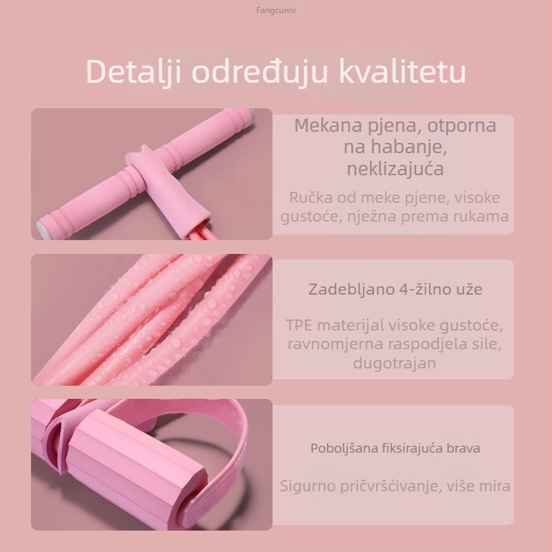 Pedalni otporni trener i uređaj za vježbe trbušnjaka – mršavljenje trbuha i oblikovanje struka, fitness oprema s otporom užetom
