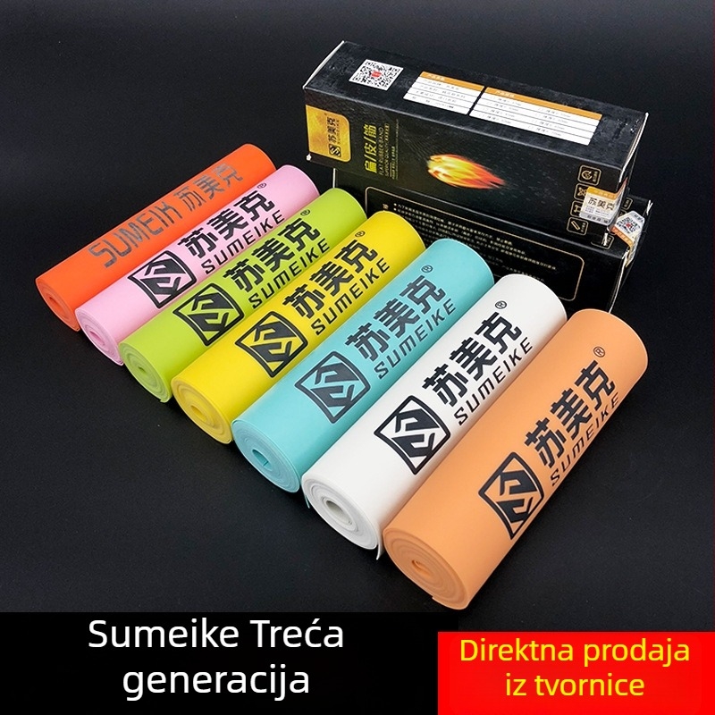 Sumec plosna gumena traka – prava treća generacija, visoka elastičnost, debela i izdržljiva, prak bez okvira