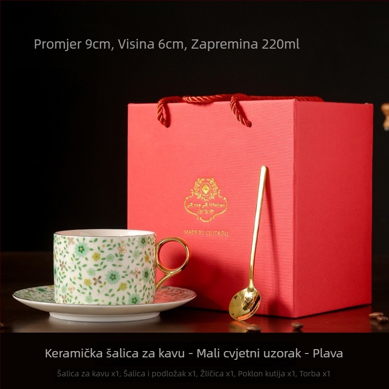 Set šalice za ručno pripremljenu kavu sa podmetačem, vrhunski dizajn, emajlirani retro nordijskog stila