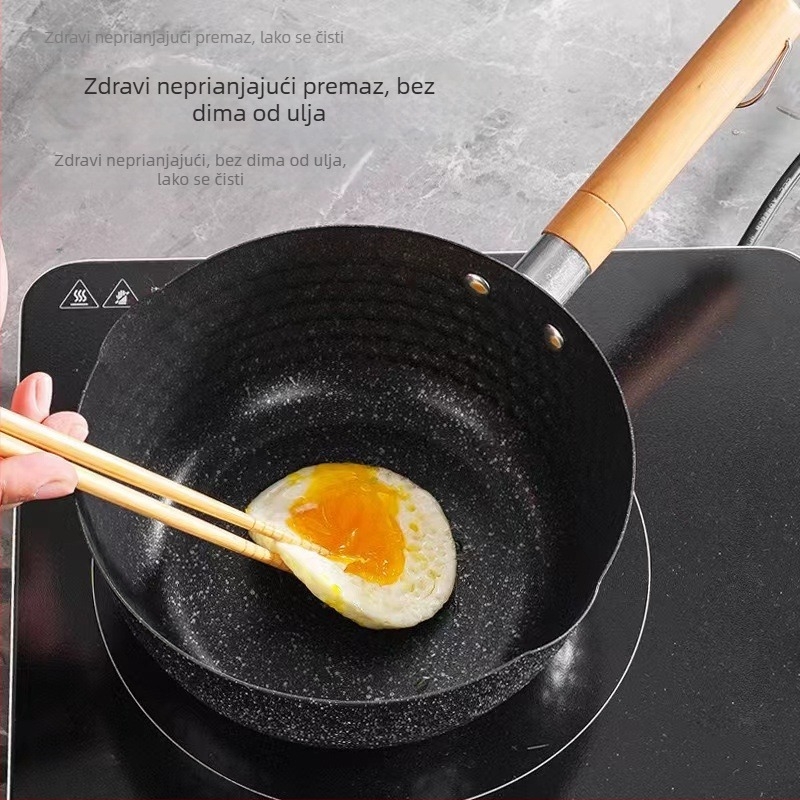 Japanski stil tiganja od Maifan kamena, neklizajući, za kućnu upotrebu — posuda za bebinu hranu, posuda za rezance, posuda za mlijeko i mala posuda za juhu, indukcijska kompatibilnost