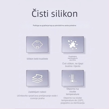 Daska za mijesanje tijesta od silikona za hranu, povećana i debela, neprijanjajuća, otporna na prolijevanje, kuhinjska daska za razvlačenje tijesta