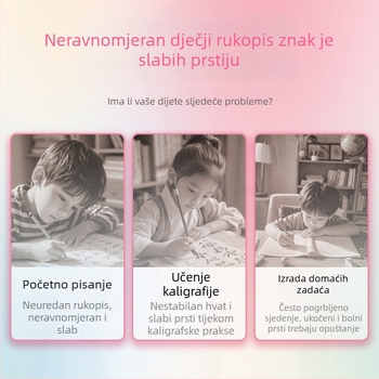 Dječji prstenovi za uhvat za poboljšanje izdržljivosti prstiju i kontrole zgloba, dizajnirani za poboljšanje slabog pisanja