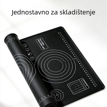 Silikonska podloga za tijesto, debela, veličine 70×50 cm, s mjernim oznakama, za kućnu upotrebu