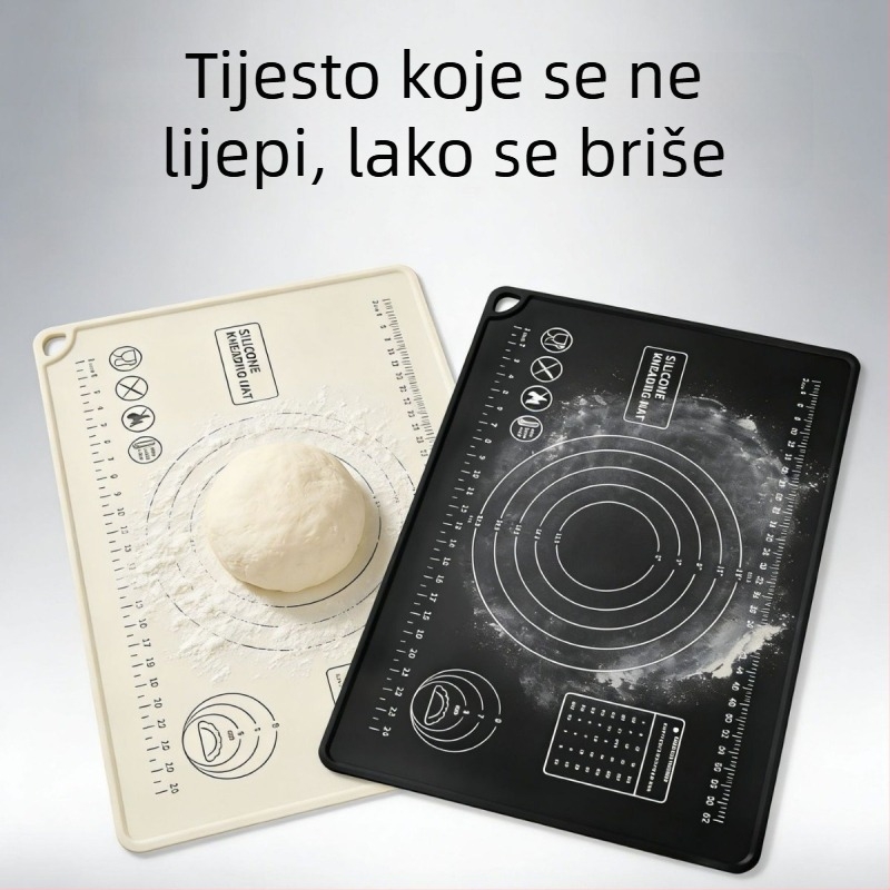 Silikonska podloga za tijesto, debela, veličine 70×50 cm, s mjernim oznakama, za kućnu upotrebu