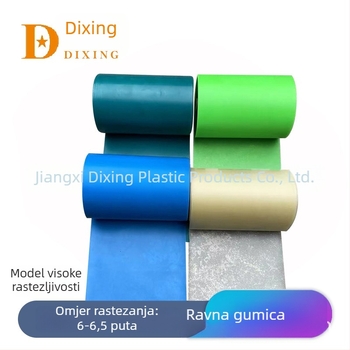 Prozirna plava plosnata latex gumena traka s teksturom zmajevih ljuskica, 0,55/0,6/0,65 mm, otporna na smrzavanje, izdržljiva napinjajuća traka, 10,1 m rol, širina 15 cm