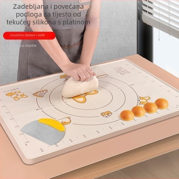 Debela silikonska podloga za tijesto, kućna protuklizna površina za razvlačenje i pečenje