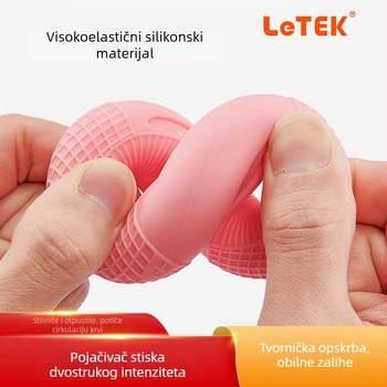 LeTEK silikonski prsten za zahvat s dvostrukom snagom za fitness i rehabilitaciju, tip O