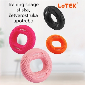 LeTEK silikonski prsten za zahvat s dvostrukom snagom za fitness i rehabilitaciju, tip O
