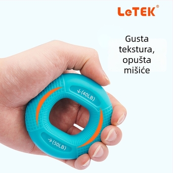 LeTEK silikonski prsten za zahvat s dvostrukom snagom za fitness i rehabilitaciju, tip O