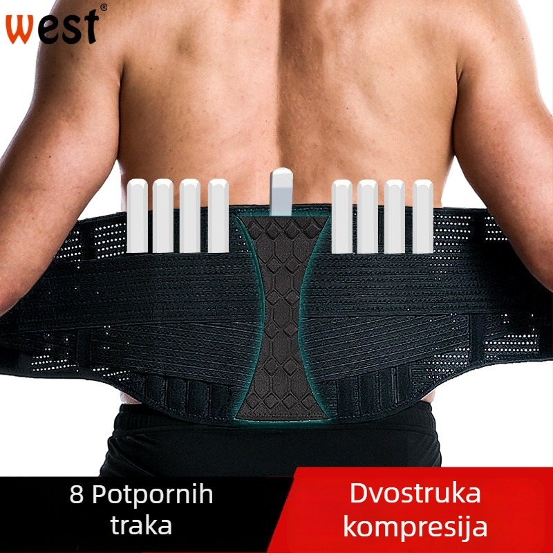 Pojas za struk i leđa za sport i fitness, pogodan za dizanje utega i čučnjeve