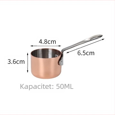 Mini set posuđa od nehrđajućeg čelika: posuda za mlijeko, posuda za umak, posuda za maslac, posuda za šećer, željezna ploča za kuhanje, dodatni kuhinjski dijelovi, mjerne čaše i žličice.