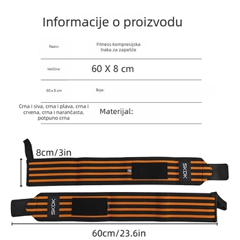 Zapešće za trening – podrška pri dizanju, otporno na klizanje i habanje, unisex