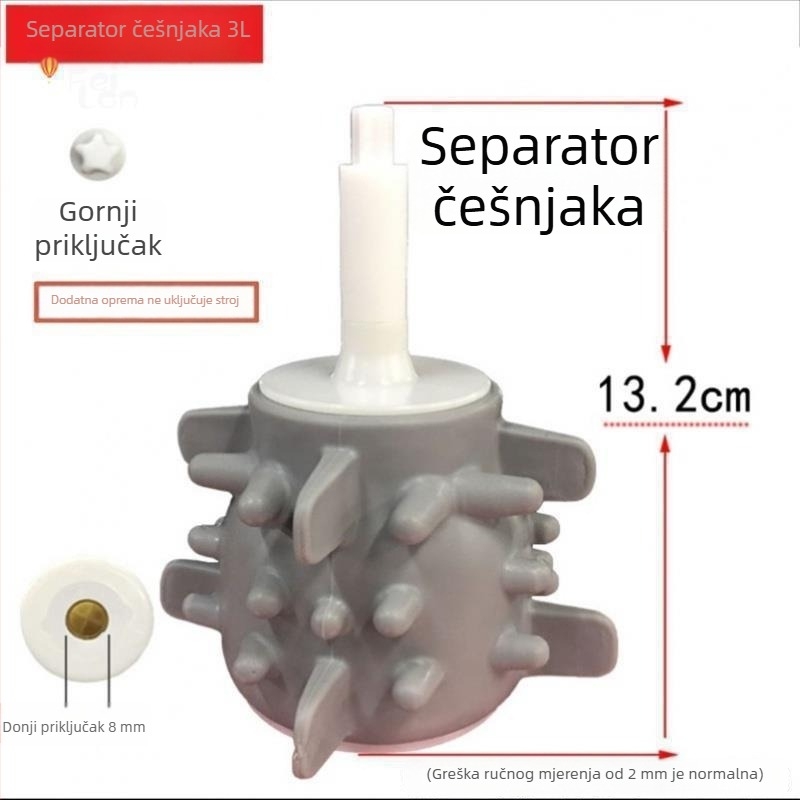 Silikonska čistilica češnjaka i višenamjenski prešač za češnjak — kuhinjski alat za čišćenje, tlačenje i mljevenje češnjaka