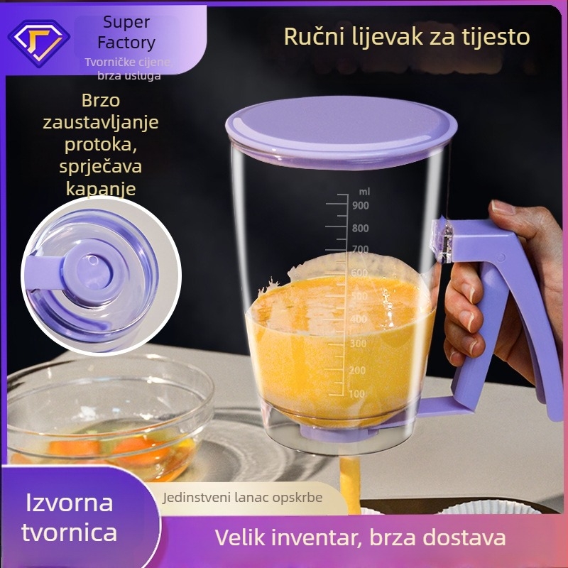 Ručni dozator tijesta s lijevkom za kolače, vafle i takoyaki