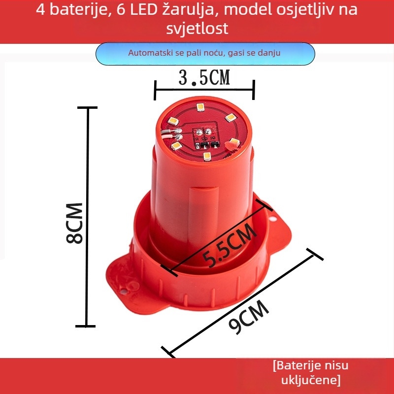 2026 Crveni LED fenjer s daljinskim upravljačem za vanjski balkon