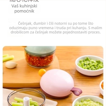 Ručna presica češnjaka i drobilica – kuhinjski alat za dom, plastični, višefunkcionalni