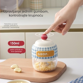 Električna mini presica za češnjak i usitnjivač za kućnu upotrebu — procesor za dječju hranu, mljević češnjaka, mikser