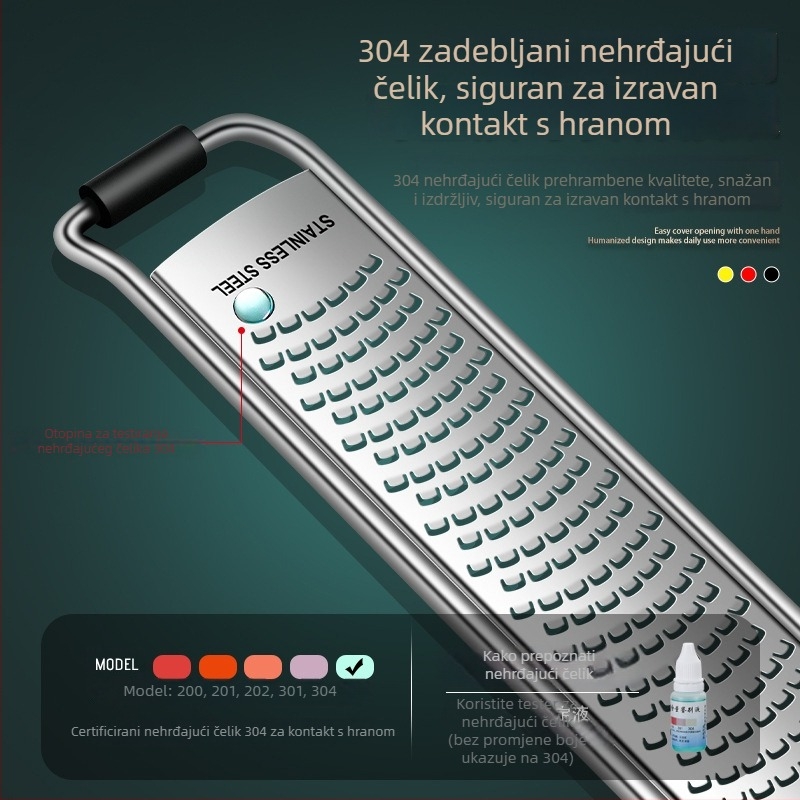 304 nehrđajući čelik – alat za ribanje sira i korice limuna, ultra-fino ribanje za čokoladu