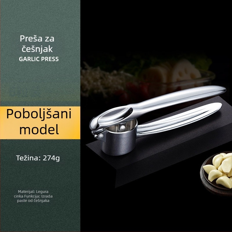 Ručna presica za češnjak s mlincem i olupljivačem