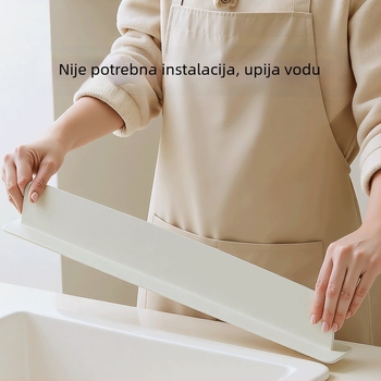 Silikonska zaštitna pregrada za sudoper s podignutim rubom, ploča za zadržavanje vode, odjeljak za sudoper, jednostavno čišćenje