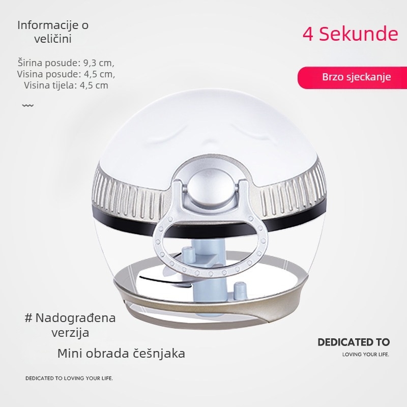 Kućna mini presa za češnjak, ručni mljevač češnjaka i đumbira, mali sjeckalnik češnjaka