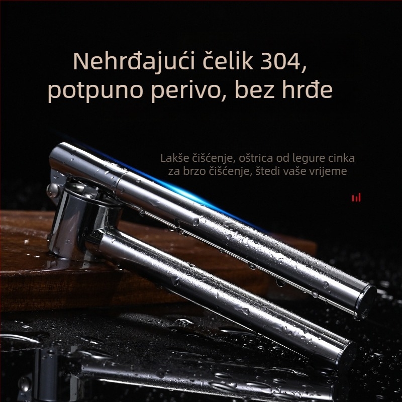 Lis za češnjak od nehrđajućeg čelika – ručni lis za češnjak, višenamjenski kuhinjski alat