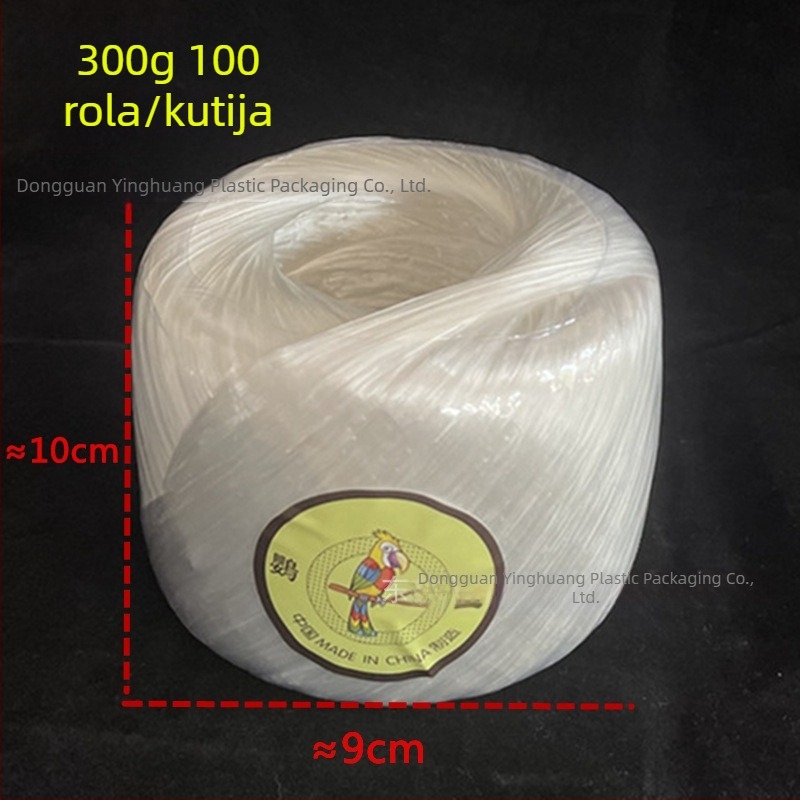 Loptica od umjetne trave novog materijala: bijela 300 g i crvena 300 g, set užadi za vezanje, plastična omotna užad i šivačka užad