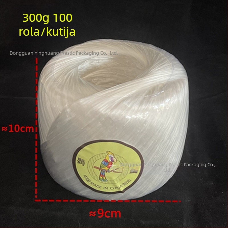 Loptica od umjetne trave novog materijala: bijela 300 g i crvena 300 g, set užadi za vezanje, plastična omotna užad i šivačka užad