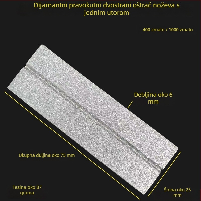 Dvostrano dijamantni oštrač kamen za oštrenje ribarskih kuki i malih noževa
