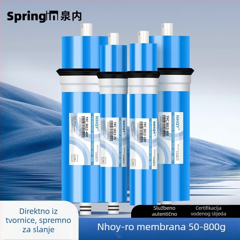 NHQY RO membrana za kućni pročišćivač vode, 75G/400G/600G, univerzalni zamjenski filtracijski element velikog protoka