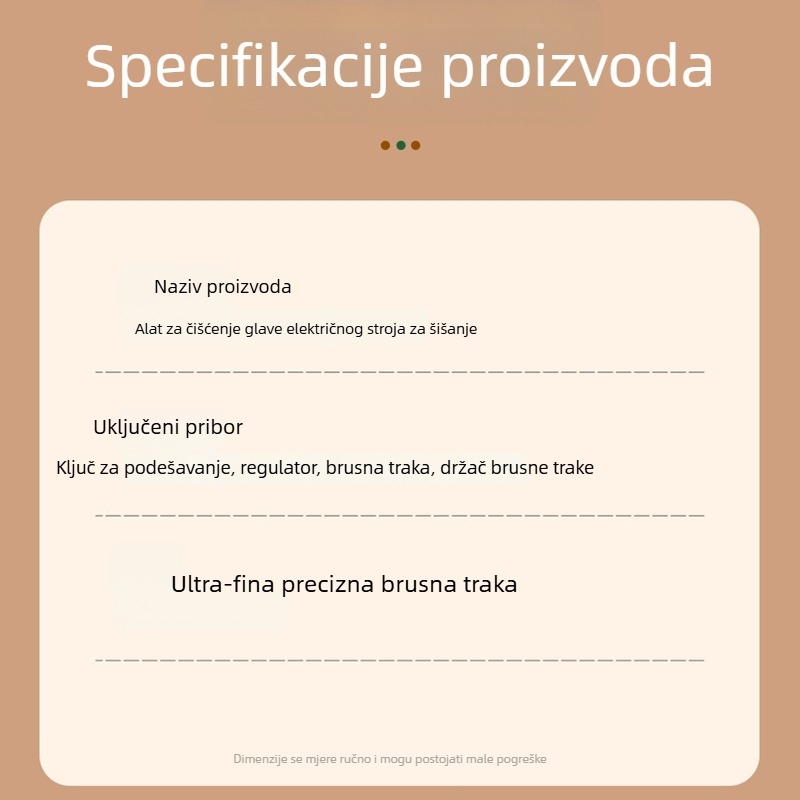 Alat za oštrenje i čišćenje glave električnih klipera