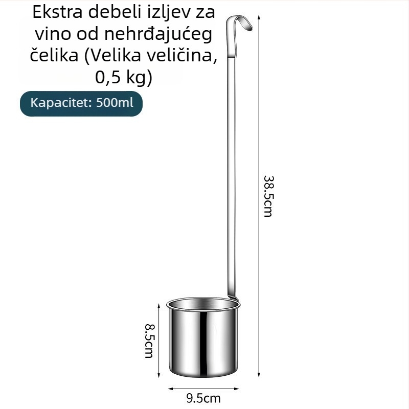 Lijevik od nehrđajućeg čelika, hrane kvalitete, za kućnu upotrebu, s filtrom, malog promjera, ojačan, za presipavanje ulja, vina i žestokih pića