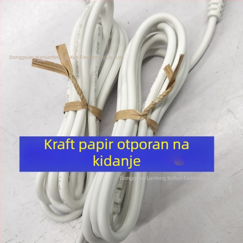 Kraft papir vezica za pakiranje hrane, žičano pričvršćivanje, duljina 30 cm, 1000 kom