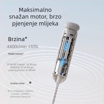 Električni miješalac za dojenčje mlijeko u prahu, štapić za miješanje bez grudica