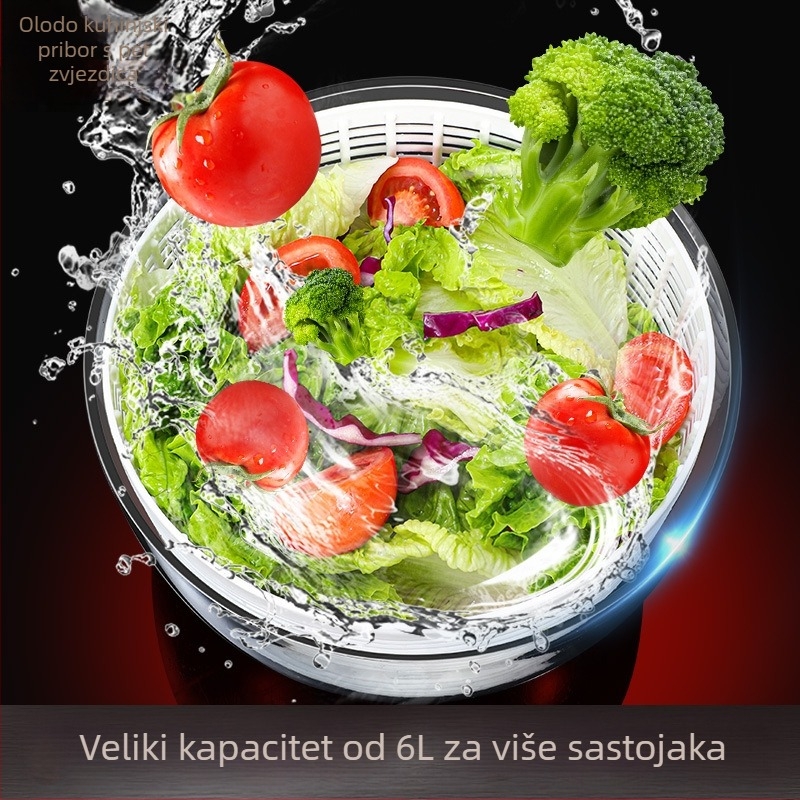 Ručni okretni odvlaživač salate s košem za ocjeđivanje povrća i voća