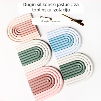 Samorazvijeni silikonski podmetač za šalice za kućnu blagovaonu, toplinska izolacija, zaštita od opeklina za zdjele i posude