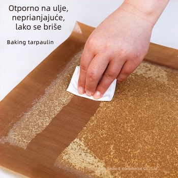 Ponovno upotrebljivi neljepljivi liner za pečenje u pećnici, otporan na visoke temperature, tepsija-liner za kekse i meringe, za kućnu i komercijalnu uporabu.