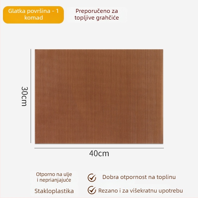 Ponovno upotrebljivi neljepljivi liner za pečenje u pećnici, otporan na visoke temperature, tepsija-liner za kekse i meringe, za kućnu i komercijalnu uporabu.