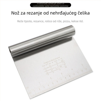 Nehrđajući čelični špachtla s mjernom skalom za tijesto, škrabac za rižine rezance, ručni uklanjač ulja i jednostrani nož za peciva