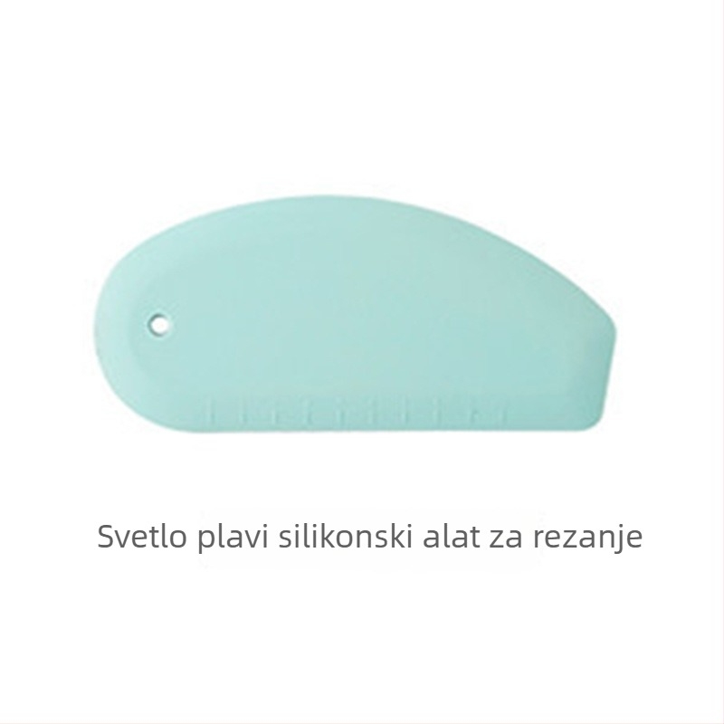Silikonski nož za tijesto sa mjernom skalom – lopatica za brašno, kuhinju, kolač i krem, mijesiti i peći