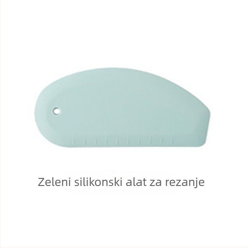 Silikonski nož za tijesto sa mjernom skalom – lopatica za brašno, kuhinju, kolač i krem, mijesiti i peći