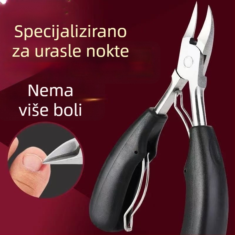 Klešta za nokte s orlovim kljunom, s nagnutim otvarom, za debele i tvrde nokte