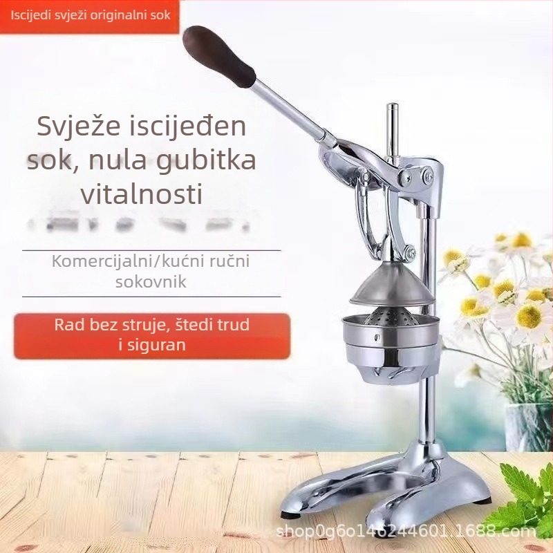 Ručni iscijeđivač citrusa – nehrđajući čelik, ručna preša za limun, naranču i nar – višenamjenski sokovnik