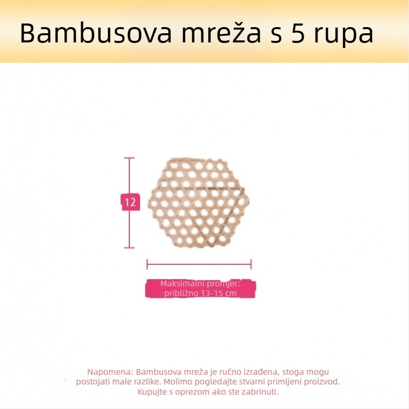 Bambusova neprimljajuća podloga za dno lonca, za dinstano meso i juhe