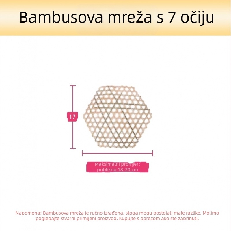 Bambusova neprimljajuća podloga za dno lonca, za dinstano meso i juhe