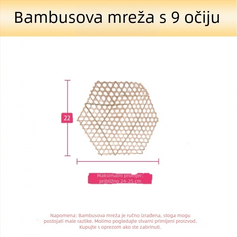 Bambusova neprimljajuća podloga za dno lonca, za dinstano meso i juhe