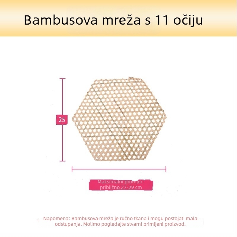 Bambusova neprimljajuća podloga za dno lonca, za dinstano meso i juhe