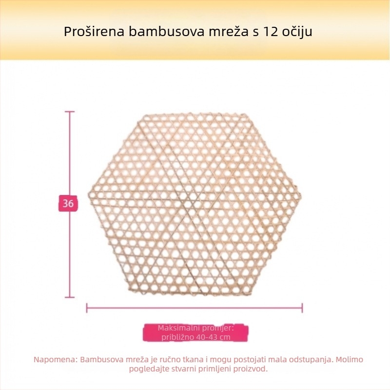 Bambusova neprimljajuća podloga za dno lonca, za dinstano meso i juhe