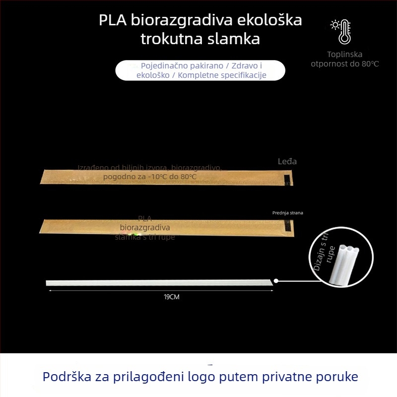 Jednokratna slamka s tri otvora za čaj, kavu i čaj s mlijekom